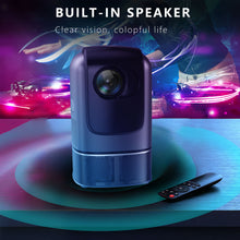 Load image into Gallery viewer, Unitedtime Android Projector Built in Stand Native 1080p Support 4K Video 8500 Lumens with 5G WiFi Bluetooth  Built in Speakers for Home Theater Support HDMI, USB, PC, TV Box, iOS &amp; Android Phone.Model:TS1