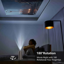 Load image into Gallery viewer, Feelwow Mini  Android Projector with  WiFi and Bluetooth Native 1080p Support 4K  Integrated 90°Adjustable Stand Hight Adjustment  for Home Theater Support HDMI, USB, PC, TV Box, iOS &amp; Android Phone(TS3)