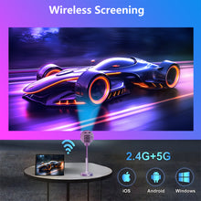 Load image into Gallery viewer, Feelwow Portable Projector 90°Adjust Stand Hight Adjustment  Native 720p Support 10180P 4K  with Android WiFi and Bluetooth Mini TS7