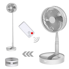 Load image into Gallery viewer, Desk and table fan, Portable Travel  Fans Battery Operated or USB Powered,Adjustable Height from 14.2 inch to 3.3ft as Pedestal stand floor Fan, 4 Speed Settings,(UT09)